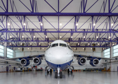 FAAM aircraft inside the Hangar