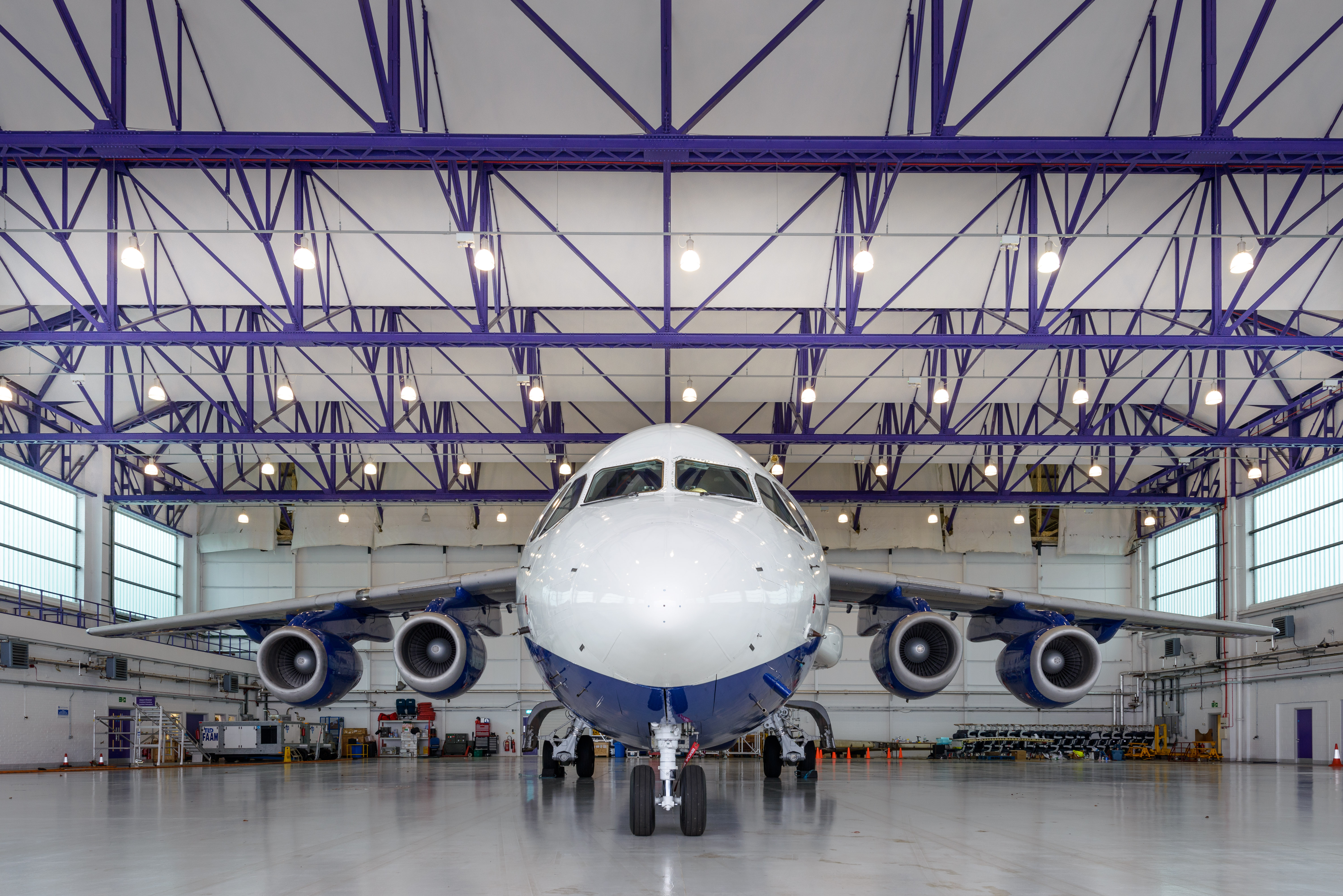 FAAM aircraft inside the Hangar