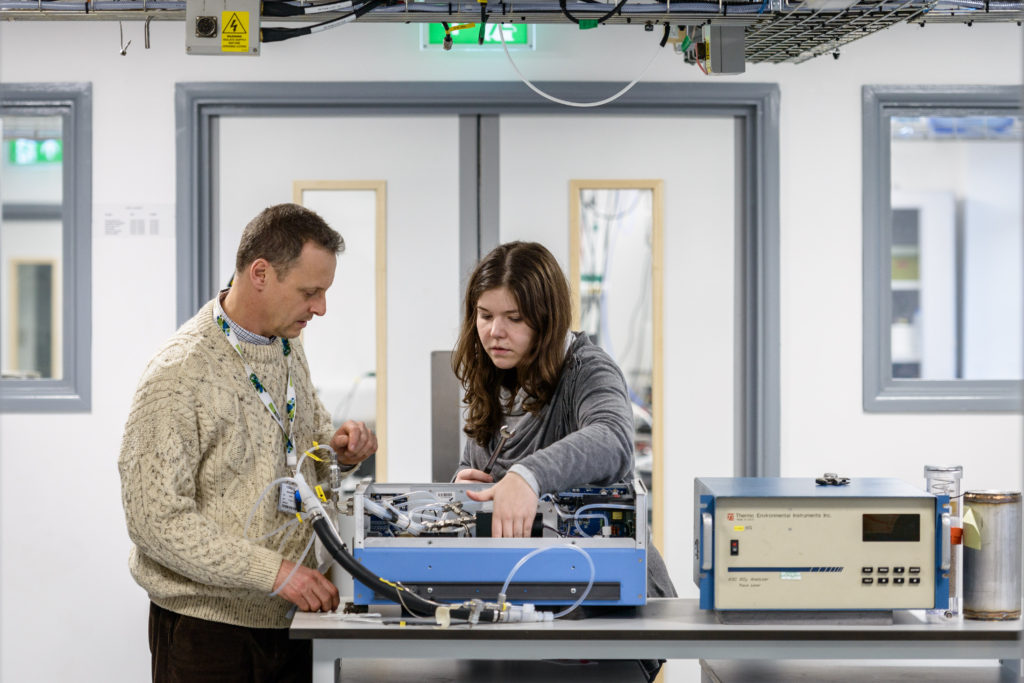 Scientists working in the lab