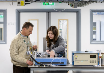 Scientists working in the lab