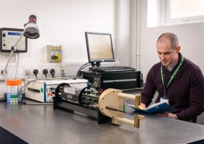 Chris Reed working in the lab